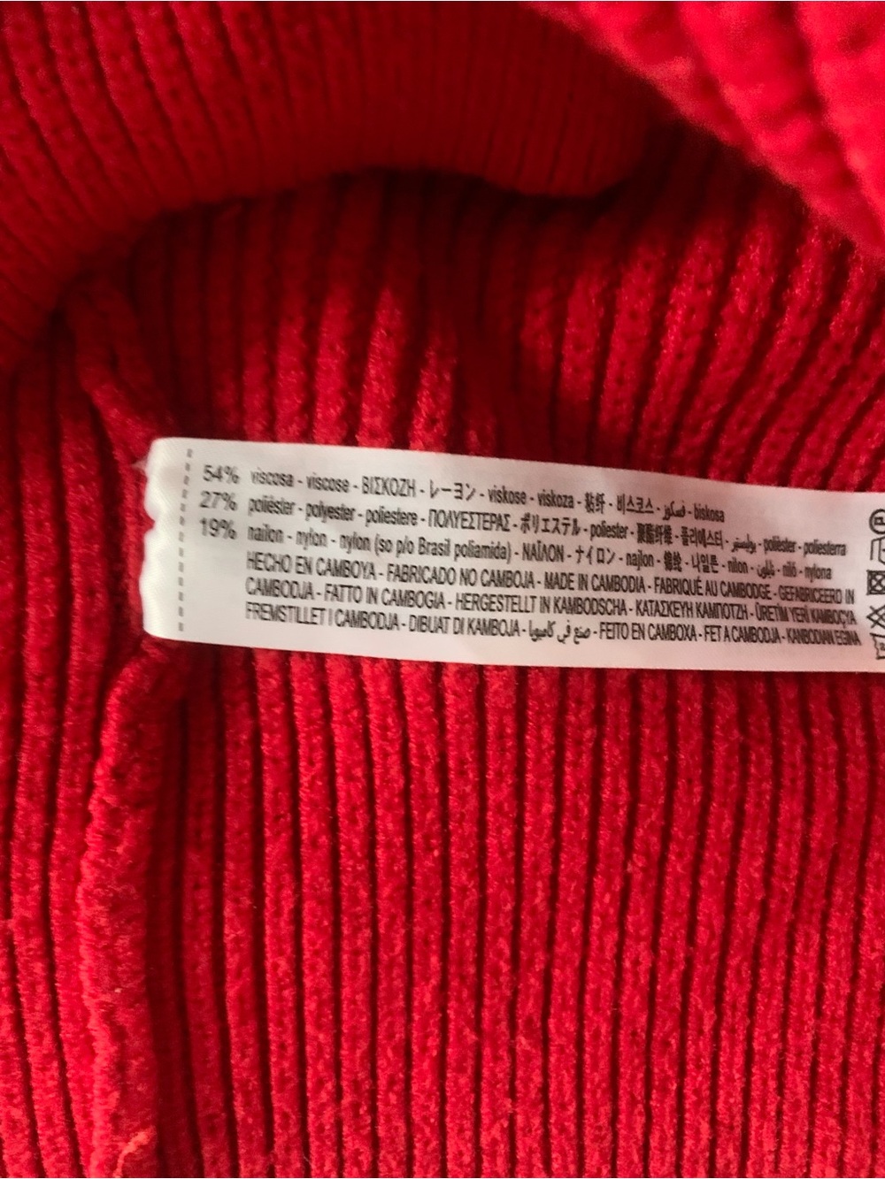 Zara Bright Red Ribbed Crewneck Sweater - Picture 6 of 8